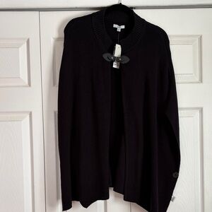 Ladies knitted Black Cape